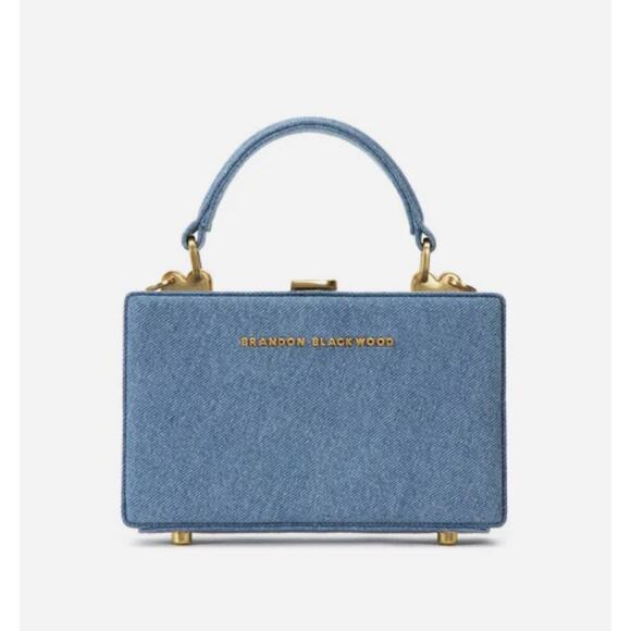 Brandon Blackwood Slim Trunk in Blue Denim with Brass Hardware - Picture 1 of 8